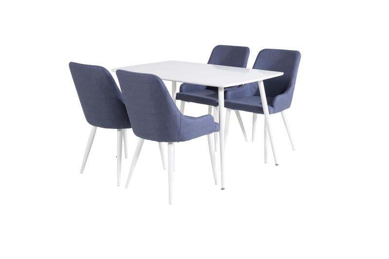 Polar Matgrupp 120 cm Rund med 4 Plaza stolar - Blå - Möbler - Matplats - Matgrupp & matbord med stolar