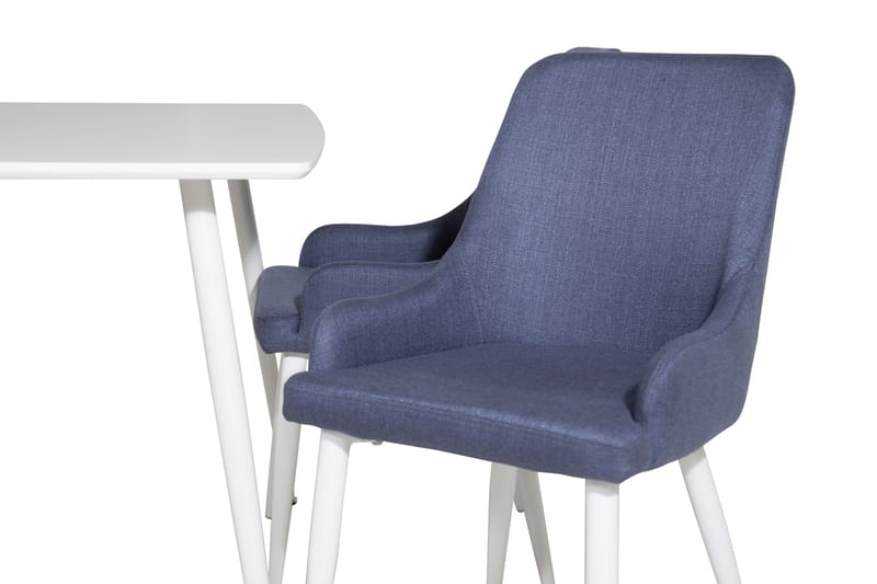 Polar Matgrupp 120 cm Rund med 4 Plaza stolar - Blå - Möbler - Matplats - Matgrupp & matbord med stolar