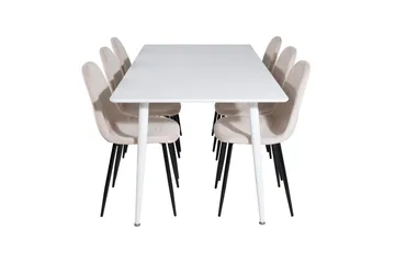 Polar Matgrupp 180 cm Rektangulär med 6 Polar stolar