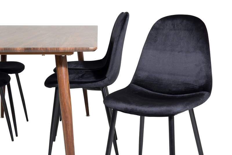 Polar Matgrupp 180 cm Rektangulär med 6 Polar stolar - Svart - Möbler - Matplats - Matgrupp & matbord med stolar