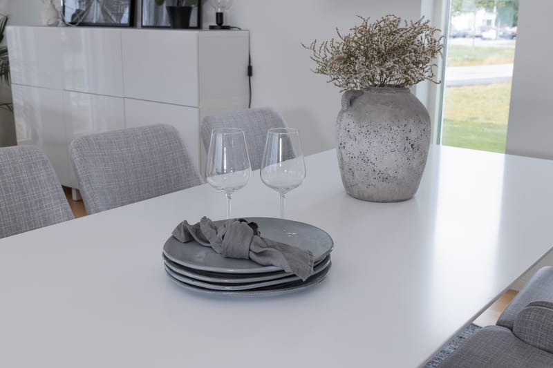 Polar Matgrupp 180 cm Rektangulär med 6 Plaza stolar - Grå - Möbler - Matplats - Matgrupp & matbord med stolar