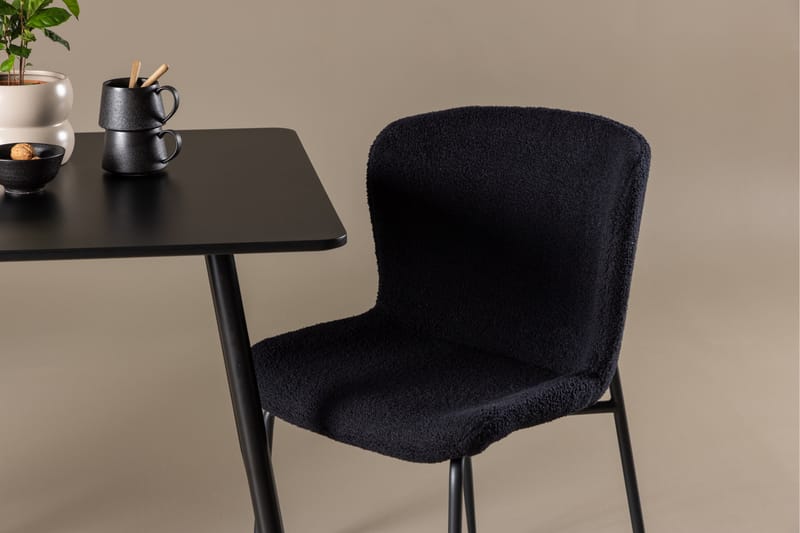 Polar Matgrupp 75 cm Kvadratisk med 2 Modesto stolar - Svart/Svart - Möbler - Matplats - Matgrupp & matbord med stolar