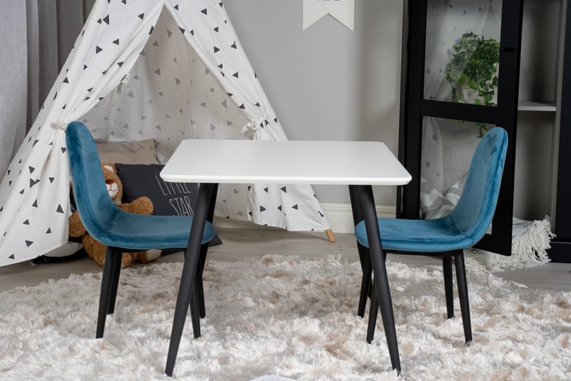 Polar Matgrupp 80 cm Rektangulär med 2 Polar stolar - Svart - Möbler - Matplats - Matgrupp & matbord med stolar