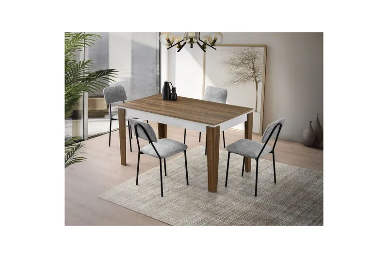 Pradera Matbord 175 cm Rektangulär - Valnöt/Vit - Möbler - Matplats - Matbord & köksbord