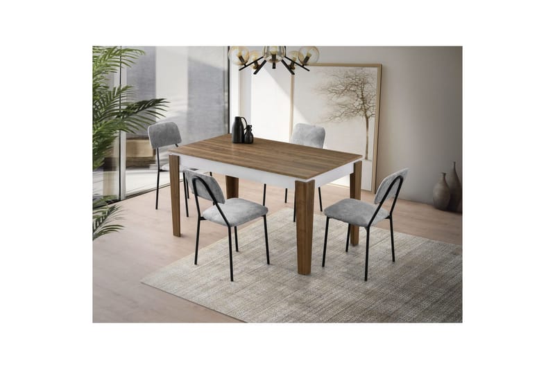 Pradera Matbord 175 cm Rektangulär - Valnöt/Vit - Möbler - Matplats - Matbord & köksbord