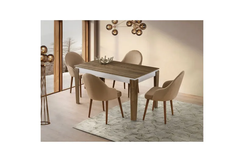 Pradera Matbord 175 cm Rektangulär - Valnöt/Vit - Möbler - Matplats - Matbord & köksbord