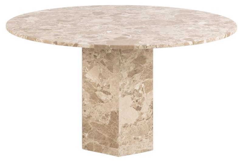 Prisa Runt Matbord i Marmor Sten 130 cm - Beige - Möbler - Matplats - Matbord & köksbord