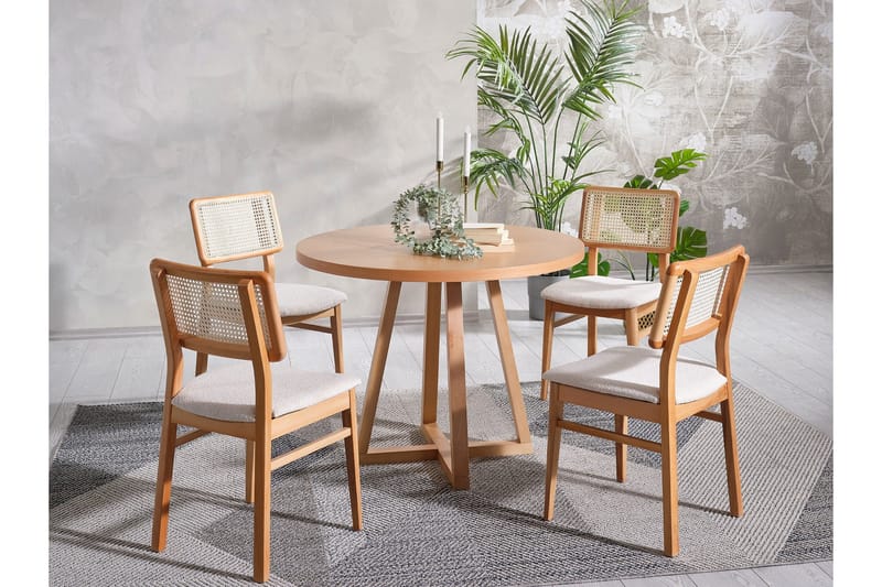 Puffin Matbord 100 cm Rund - Natur - Möbler - Matplats - Matbord & köksbord