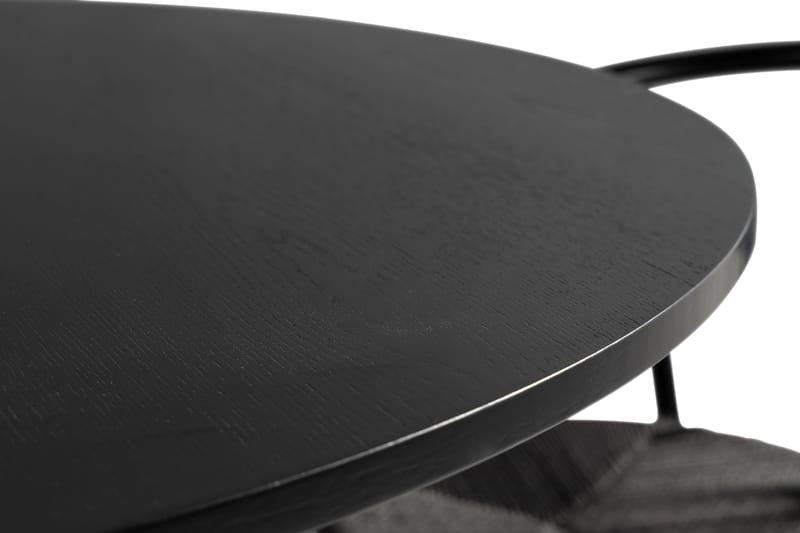 RAMSTA Bord 130 cm Rund + 4 AMATA Stolar Svart/Svart -   - Matgrupp & matbord med stolar