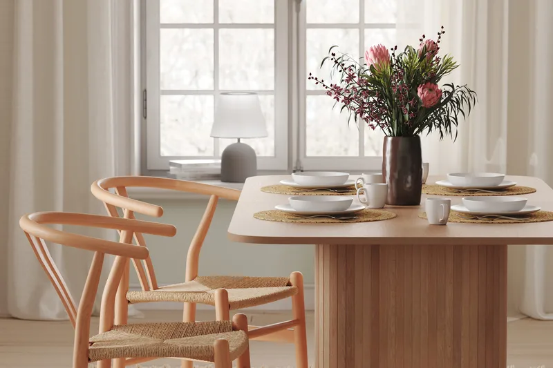 Kopparbo Matbord 180-240 cm Förlängningsbart - Ljust vitlaserat ekträ - Möbler - Matplats - Matbord & köksbord