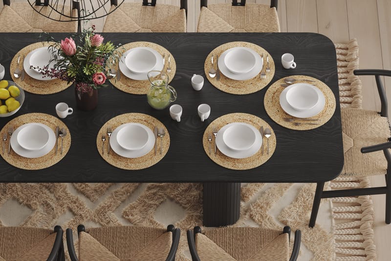 Kopparbo Matbord 200-260 cm Förlängningsbart - Svart trä - Möbler - Matplats - Matbord & köksbord