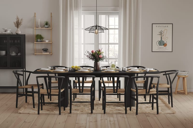 Kopparbo Matbord 200-260 cm Förlängningsbart - Svart trä - Möbler - Matplats - Matbord & köksbord