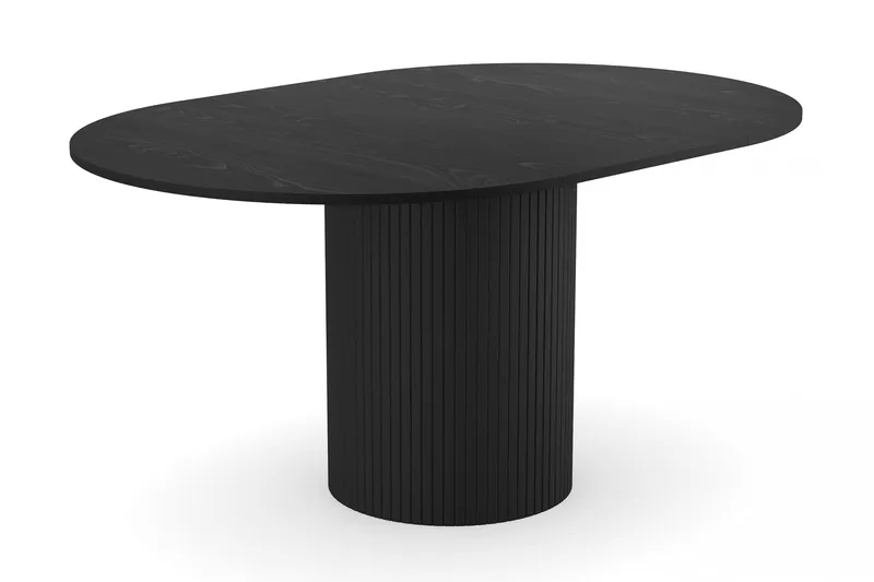 Kopparbo Matbord Runt 106-156 cm Förlängningsbart - Svart trä - Möbler - Matplats - Matbord & köksbord