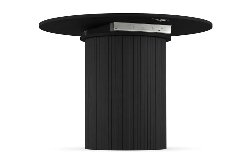 Kopparbo Matbord Runt 106-156 cm Förlängningsbart - Svart trä - Möbler - Matplats - Matbord & köksbord