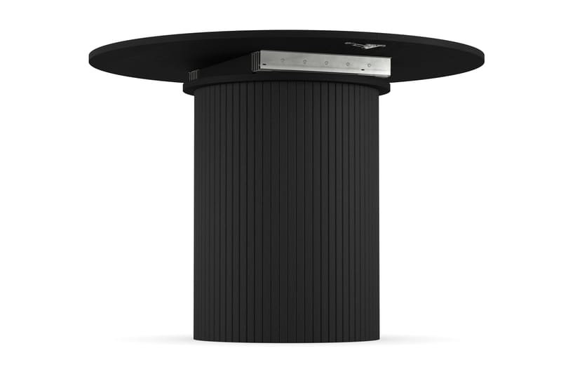 Kopparbo Matbord Runt 106-156 cm Förlängningsbart - Svart trä - Möbler - Matplats - Matbord & köksbord