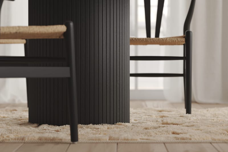 Kopparbo Matbord Runt 106-156 cm Förlängningsbart - Svart trä - Möbler - Matplats - Matbord & köksbord