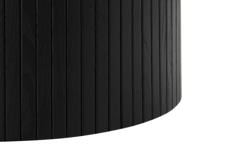RAMSTA Matbord Runt 130 cm Svart + 4st KARLBERGS Matstol - Matgrupp & matbord med stolar