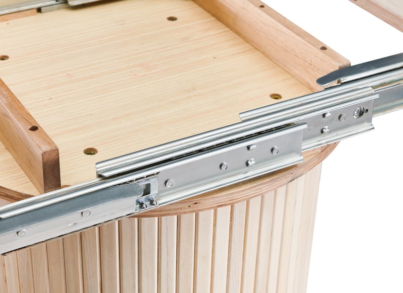 Kopparbo Matbord Runt 130 cm Vit Förlängningsbart - Ljust vitlaserat ekträ - Möbler - Matplats - Matbord & köksbord