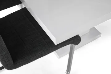 Ratliff Förlängningsbar Matgrupp 180 cm med 6 Cibus Stol - Vit/Grå/Krom - Möbler - Matplats - Matgrupp & matbord med stolar