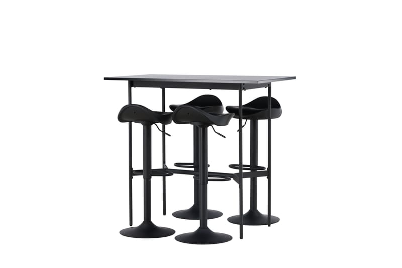 Rax Matgrupp 120 cm Rektangulär med 4 Adesto stolar - Svart - Möbler - Matplats - Matgrupp & matbord med stolar