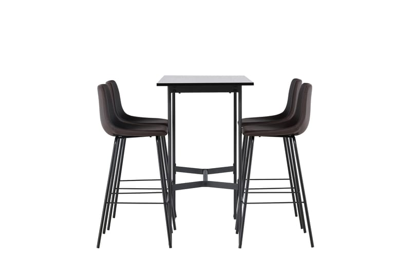 Rax Matgrupp 120 cm Rektangulär med 4 Alexi stolar - Svart - Möbler - Matplats - Matgrupp & matbord med stolar