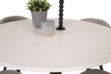 Razzia Matbord 106 cm med 4 Velvet Köksstol Sammet - Möbler - Matplats - Matgrupp & matbord med stolar