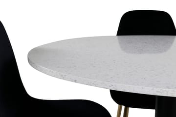 Razzia Matbord 106 cm med 4 Polar Köksstol Sammet - Möbler - Matplats - Matgrupp & matbord med stolar