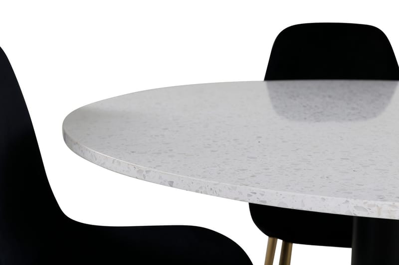 Razzia Matbord 106 cm med 4 Polar Köksstol Sammet - Möbler - Matplats - Matgrupp & matbord med stolar