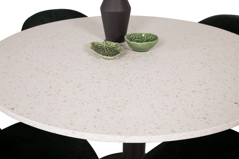 Razzia Matgrupp 106 cm Rund med 4 Velvet stolar - Möbler - Matplats - Matgrupp & matbord med stolar