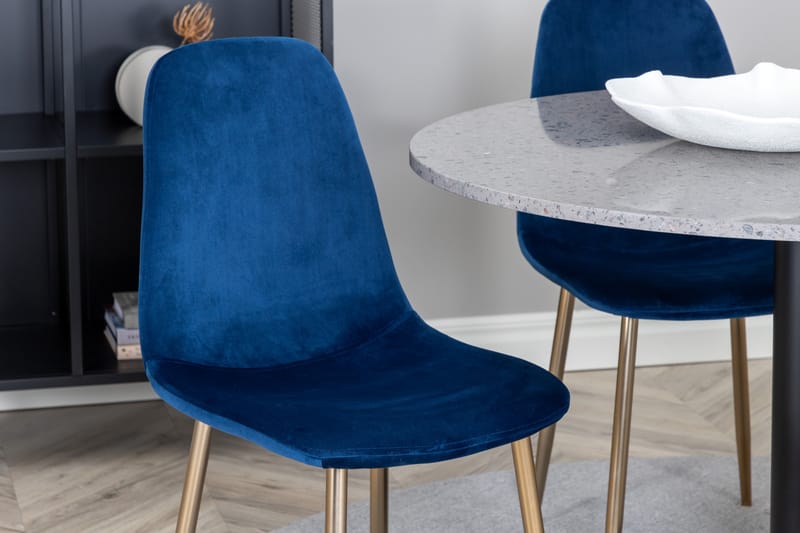 Razzia Matgrupp 106 cm Rund med 4 Polar stolar - Svart - Möbler - Matplats - Matgrupp & matbord med stolar