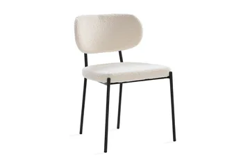 Richeto Matbord 180 cm med 4 st Gemmiano Stolar i Teddy - Brun, Vit - Möbler - Matplats - Matgrupp & matbord med stolar