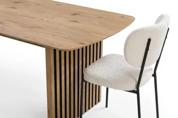 Richeto Matbord 180 cm med 4 st Gemmiano Stolar i Teddy - Brun, Vit - Möbler - Matplats - Matgrupp & matbord med stolar