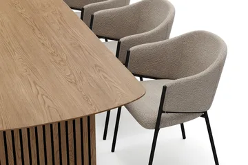 Richeto Matbord 180 cm med 6 Filip Matstolar - Ek - Möbler - Matplats - Matgrupp & matbord med stolar