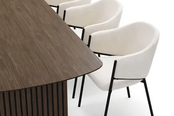Richeto Matbord 180 cm med 6 Filip Matstolar - Rökt ek - Möbler - Matplats - Matgrupp & matbord med stolar