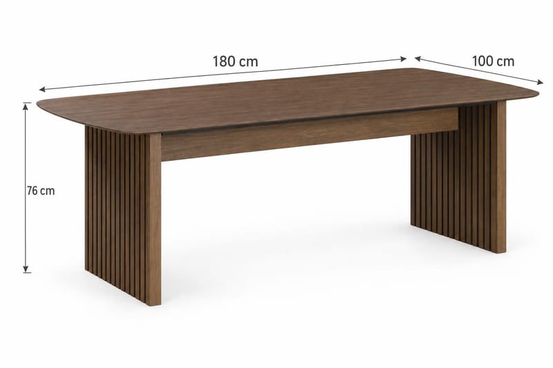 Richeto Matbord 180 cm med 6 Lucy Matstolar - Rökt ek - Möbler - Matplats - Matgrupp & matbord med stolar