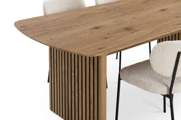 Richeto Matbord 180 cm med 6 st Gemmiano Stolar i Teddy - Brun, Vit - Möbler - Matplats - Matgrupp & matbord med stolar