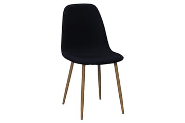 Richeto Matbord 210 cm ek +  6 st Nibe stol svart med ek ben - Natur/Svart - Möbler - Matplats - Matgrupp & matbord med stolar