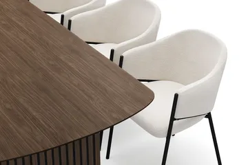 Richeto Matbord 210 cm med 6 Filip Matstolar - Rökt ek - Möbler - Matplats - Matgrupp & matbord med stolar