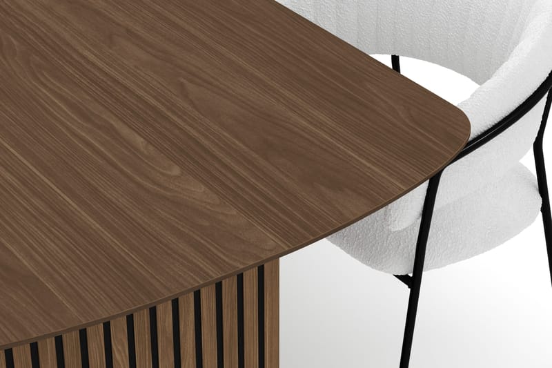 Richeto Matbord 240 cm med 6 Karol Matstolar - Rökt ek / Vit Bouclé - Möbler - Matplats - Matgrupp & matbord med stolar