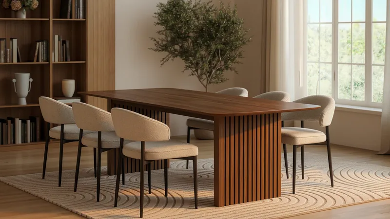 Richeto Matbord 240 cm med 6 Sawako Stolar - Ek - Möbler - Matplats - Matgrupp & matbord med stolar