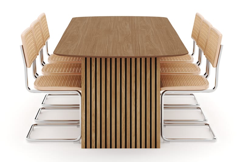 Richeto Matbord 240 cm med 6 st Build Matstolar - Naturlig finish - Möbler - Matplats - Matgrupp & matbord med stolar
