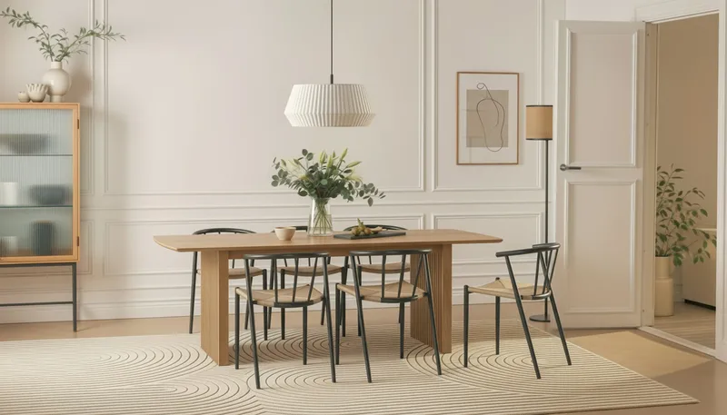 Richeto Matbord 240 cm med 6 Winston Matstolar - Ek - Möbler - Matplats - Matgrupp & matbord med stolar