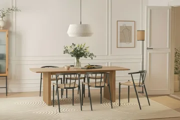 Richeto Matbord 240 cm med 6 Winston Matstolar - Ek - Möbler - Matplats - Matgrupp & matbord med stolar