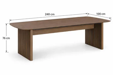 Richeto Matbord 240 cm med 8 Filip Matstolar - Rökt ek - Möbler - Matplats - Matgrupp & matbord med stolar