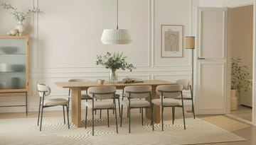 Richeto Matbord 240 cm med 8 Lucy Matstolar - Ek - Möbler - Matplats - Matgrupp & matbord med stolar