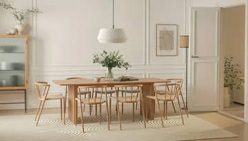 Richeto Matbord 240 cm med 8 Winston Matstolar - Ek - Möbler - Matplats - Matgrupp & matbord med stolar