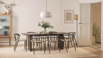 Richeto Matbord 240 cm med 8 Winston Matstolar - Rökt ek - Möbler - Matplats - Matgrupp & matbord med stolar