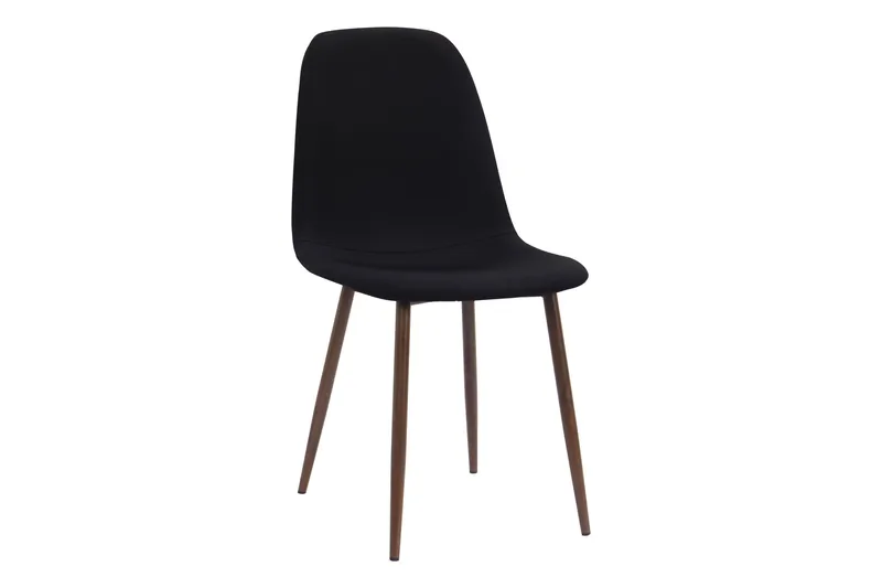 Richeto Matbord Rökt Ek 180 cm valnöt +  6 st Nibe stol svart med valnöt ben - Brun/Svart - Möbler - Matplats - Matgrupp & matbord med stolar