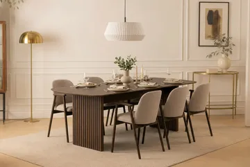 Richeto Matbord Rökt Ek 240 cm med 6 Reciclar Matstolar - Rökt ek - Möbler - Matplats - Matgrupp & matbord med stolar