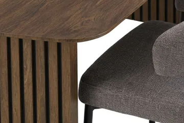 Richeto Matbord Rökt Ek 240 cm med 6 Sawako Greige Stolar - Rökt ek - Möbler - Matplats - Matgrupp & matbord med stolar